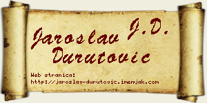 Jaroslav Durutović vizit kartica